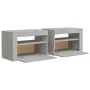 Bedside tables with LEDs 2 units concrete gray 60x35x40 cm by vidaXL, Nightstands - Ref: Foro24-3080738, Price: 91,68 €, Disc...