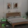 Bedside tables with LEDs 2 units concrete gray 60x35x40 cm by vidaXL, Nightstands - Ref: Foro24-3080738, Price: 91,68 €, Disc...