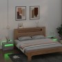 Nachttische mit LEDs 2 Einheiten betongrau 60x35x40 cm von vidaXL, Nachttische - Ref: Foro24-3080738, Preis: 89,43 €, Rabatt: %