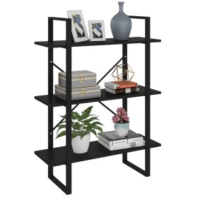 Schwarzes Sperrholzregal 80x30x105 cm von vidaXL, Bücherregale und Regale - Ref: Foro24-806528, Preis: 55,45 €, Rabatt: %
