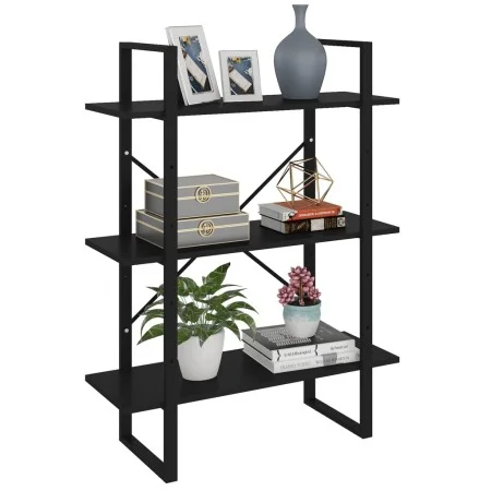 Black plywood shelf 80x30x105 cm by vidaXL, Bookcases and shelves - Ref: Foro24-806528, Price: 54,73 €, Discount: %