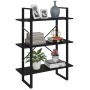 Estantería de madera contrachapada negro 80x30x105 cm de vidaXL, Librerías y estanterías - Ref: Foro24-806528, Precio: 55,39 €