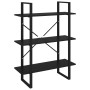 Estantería de madera contrachapada negro 80x30x105 cm de vidaXL, Librerías y estanterías - Ref: Foro24-806528, Precio: 55,39 €