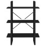 Estantería de madera contrachapada negro 80x30x105 cm de vidaXL, Librerías y estanterías - Ref: Foro24-806528, Precio: 55,39 €