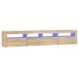 TV-Schrank mit LED-Leuchten Sonoma-Eiche 210x35x40 cm von vidaXL, TV-Möbel - Ref: Foro24-3152732, Preis: 140,41 €, Rabatt: %