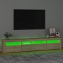 TV-Schrank mit LED-Leuchten Sonoma-Eiche 210x35x40 cm von vidaXL, TV-Möbel - Ref: Foro24-3152732, Preis: 140,41 €, Rabatt: %