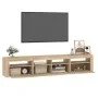 Mueble de TV con luces LED roble Sonoma 210x35x40 cm de vidaXL, Muebles TV - Ref: Foro24-3152732, Precio: 139,11 €, Descuento: %