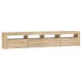 TV-Schrank mit LED-Leuchten Sonoma-Eiche 210x35x40 cm von vidaXL, TV-Möbel - Ref: Foro24-3152732, Preis: 140,41 €, Rabatt: %