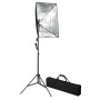 Photo studio set with backdrop and softbox lighting by vidaXL, Flashes and studio lighting - Ref: Foro24-3051358, Price: 110,...