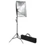 Photo studio set with backdrop and softbox lighting by vidaXL, Flashes and studio lighting - Ref: Foro24-3051358, Price: 117,...