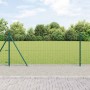 Reja con postes Verde 1 x 25 m Acero