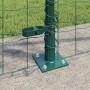 Reja con postes Verde 1 x 25 m Acero
