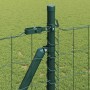 Reja con postes Verde 1 x 25 m Acero