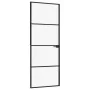 Innentür aus gehärtetem Glas und schwarzem Aluminium, 76 x 201,5 cm von vidaXL, Türen für zu Hause - Ref: Foro24-153658, Prei...