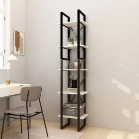 Bookshelf with 5 levels made of white pine wood 40x30x175cm by vidaXL, Bookcases and shelves - Ref: Foro24-3081974, Price: 94...