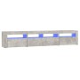 TV-Schrank mit LED-Leuchten betongrau 210x35x40 cm von vidaXL, TV-Möbel - Ref: Foro24-3152733, Preis: 143,92 €, Rabatt: %