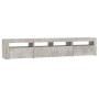 TV-Schrank mit LED-Leuchten betongrau 210x35x40 cm von vidaXL, TV-Möbel - Ref: Foro24-3152733, Preis: 143,92 €, Rabatt: %