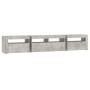 TV-Schrank mit LED-Leuchten betongrau 210x35x40 cm von vidaXL, TV-Möbel - Ref: Foro24-3152733, Preis: 143,92 €, Rabatt: %