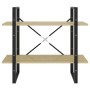 2-tier Sonoma oak plywood shelf 80x30x70 cm by vidaXL, Bookcases and shelves - Ref: Foro24-806450, Price: 33,75 €, Discount: %