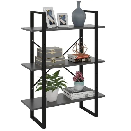 Graues Sperrholzregal 80x30x105 cm von vidaXL, Bücherregale und Regale - Ref: Foro24-806529, Preis: 38,88 €, Rabatt: %