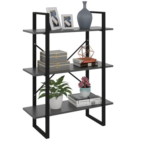 Gray plywood shelving 80x30x105 cm by vidaXL, Bookcases and shelves - Ref: Foro24-806529, Price: 39,23 €, Discount: %