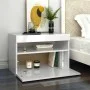 LED nightstands 2 units glossy white plywood 60x35x40 cm by vidaXL, Nightstands - Ref: Foro24-3082787, Price: 76,39 €, Discou...