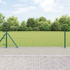Reja con postes Verde 0.4 x 50 m Acero en Paneles de vallas | Comprar online en Foro24