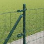 Reja con postes Verde 0.6 x 10 m Acero