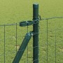 Reja con postes Verde 0.8 x 10 m Acero