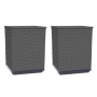 Planters 2 units black polypropylene 30x30x37 cm by vidaXL, Pots and planters - Ref: Foro24-364182, Price: 55,99 €, Discount: %