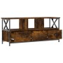 TV-Schrank aus Eisen, geräuchertes Eichensperrholz, 102 x 33 x 45 cm von vidaXL, TV-Möbel - Ref: Foro24-831790, Preis: 84,31 ...