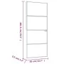 Interior door tempered glass and white aluminum 83x201.5cm by vidaXL, Doors for the home - Ref: Foro24-153667, Price: 209,39 ...