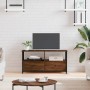 TV-Möbel Eisen und Sperrholz Eiche braun 90x33x45cm von vidaXL, TV-Möbel - Ref: Foro24-831797, Preis: 64,41 €, Rabatt: %