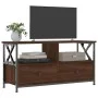 TV-Möbel Eisen und Sperrholz Eiche braun 90x33x45cm von vidaXL, TV-Möbel - Ref: Foro24-831797, Preis: 63,60 €, Rabatt: %