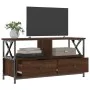 TV-Möbel Eisen und Sperrholz Eiche braun 90x33x45cm von vidaXL, TV-Möbel - Ref: Foro24-831797, Preis: 63,60 €, Rabatt: %
