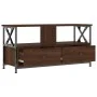 TV-Möbel Eisen und Sperrholz Eiche braun 90x33x45cm von vidaXL, TV-Möbel - Ref: Foro24-831797, Preis: 63,60 €, Rabatt: %