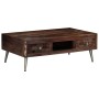 Mesa de centro de madera maciza reciclada 100x60x35 cm