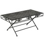 Mesa de centro plegable estilo vintage metal negro 100x50x45 cm