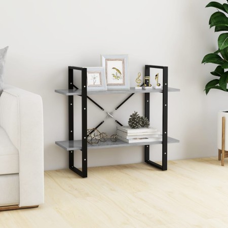 2-stufiges betongraues Sperrholzregal 80x30x70 cm von vidaXL, Bücherregale und Regale - Ref: Foro24-806451, Preis: 32,83 €, R...