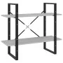 2-tier concrete gray plywood shelf 80x30x70 cm by vidaXL, Bookcases and shelves - Ref: Foro24-806451, Price: 32,54 €, Discoun...