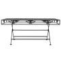 Mesa de centro plegable estilo vintage metal negro 100x50x45 cm