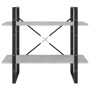 2-stufiges betongraues Sperrholzregal 80x30x70 cm von vidaXL, Bücherregale und Regale - Ref: Foro24-806451, Preis: 32,83 €, R...