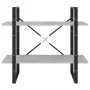 Estantería de 2 niveles contrachapada gris hormigón 80x30x70 cm de vidaXL, Librerías y estanterías - Ref: Foro24-806451, Prec...