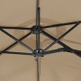 Double umbrella with taupe gray LED lights 316x240 cm by vidaXL, Umbrellas - Ref: Foro24-362972, Price: 161,79 €, Discount: %