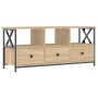 Mueble TV hierro madera contrachapada roble Sonoma 102x33x45 cm de vidaXL, Muebles TV - Ref: Foro24-831789, Precio: 84,22 €, ...