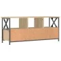 Mueble TV hierro madera contrachapada roble Sonoma 102x33x45 cm de vidaXL, Muebles TV - Ref: Foro24-831789, Precio: 83,02 €, ...