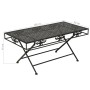Mesa de centro plegable estilo vintage metal negro 100x50x45 cm