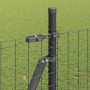 Reja con postes Gris 1.6 x 10 m Acero