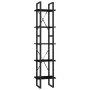Estantería librería 5 niveles madera de pino negro 40x30x175 cm