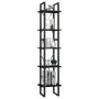 Estantería librería 5 niveles madera de pino negro 40x30x175 cm de vidaXL, Librerías y estanterías - Ref: Foro24-3081977, Pre...